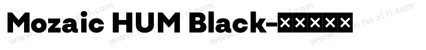Mozaic HUM Black字体转换